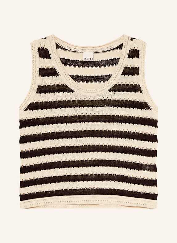 ICHI Stricktop IHBIRDIS SCHWARZ/ BEIGE