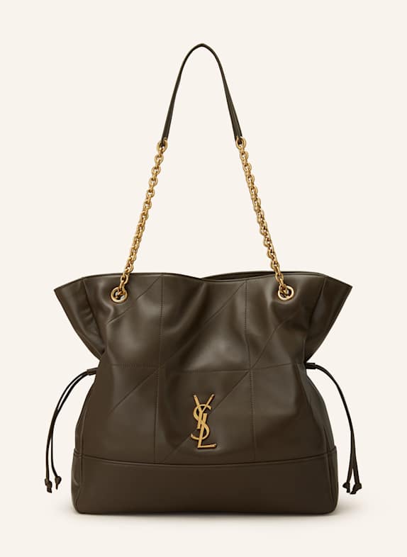 SAINT LAURENT Torba shopper JAMIE CIEMNOZIELONY