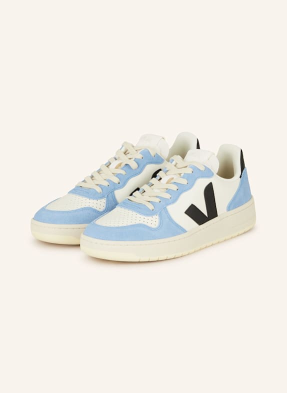 VEJA Sneakersy V-10 PRIME BIAŁY/ JASNONIEBIESKI/ CZARNY