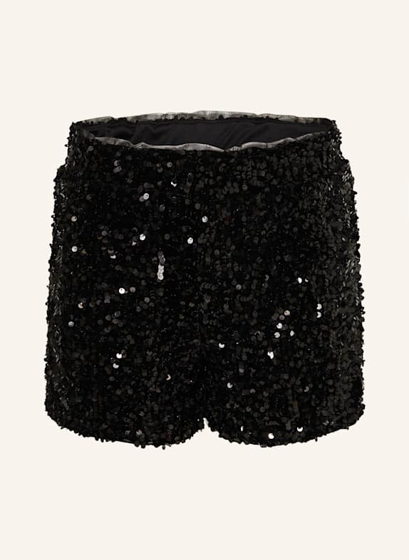 ONLY Samtshorts mit Pailletten SCHWARZ