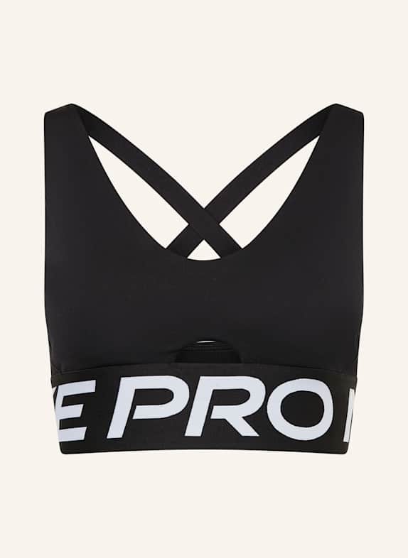 Nike Sport-BH PRO INDY PLUNGE SCHWARZ/ HELLGRAU