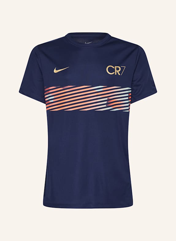 Nike Fotbalový dres TMAVĚ MODRÁ/ NEONOVĚ ORANŽOVÁ/ ZLATÁ