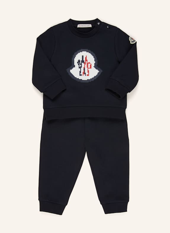 MONCLER enfant Set: Sweatshirt und Sweatpants DUNKELBLAU