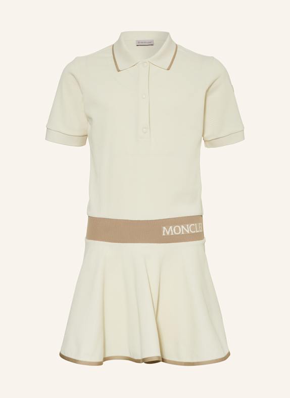 MONCLER enfant Piqué-Kleid CREME