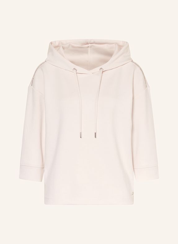 monari Hoodie mit 3/4-Arm und Schmucksteinen CREME
