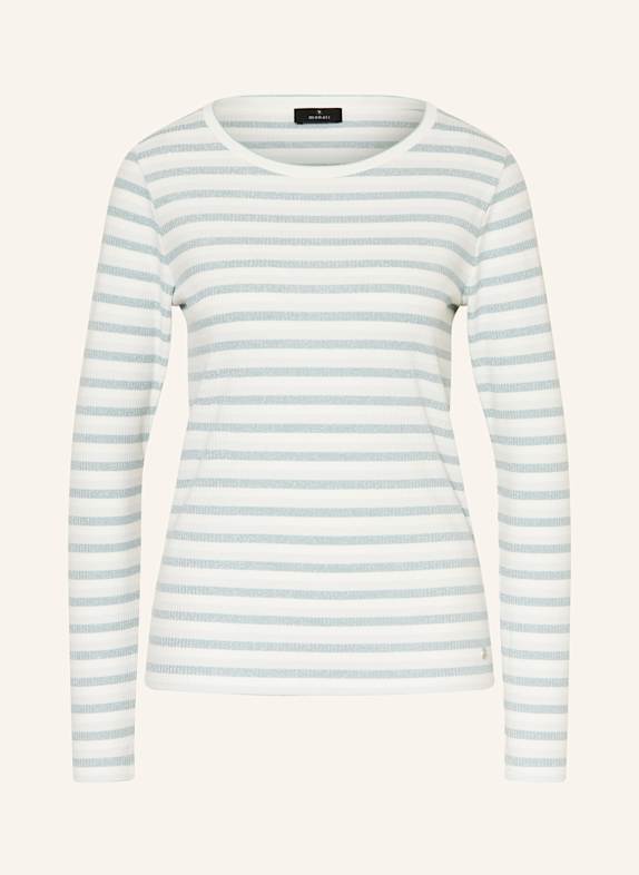 monari Longsleeve mit Glitzergarn MINT/ BLAUGRAU/ WEISS