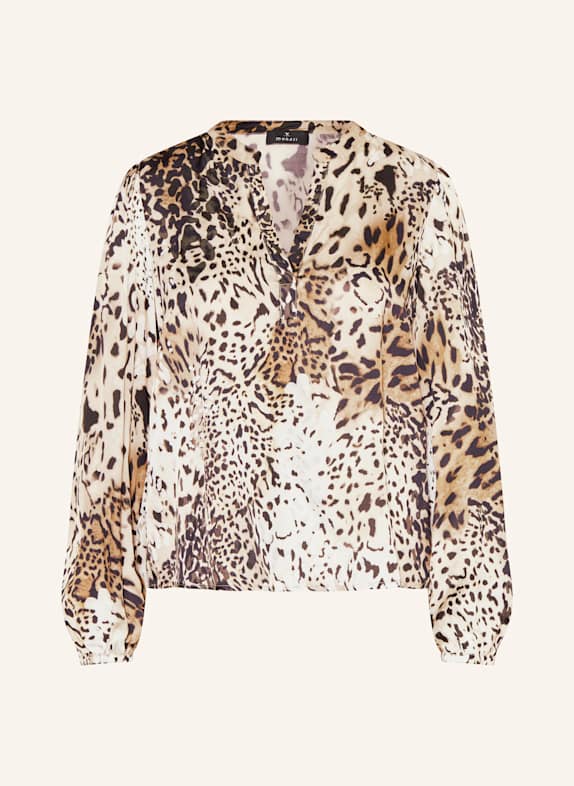 monari Satinbluse CREME/ BEIGE/ DUNKELBRAUN