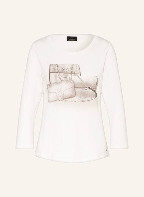 monari Longsleeve mit Schmucksteinen ECRU