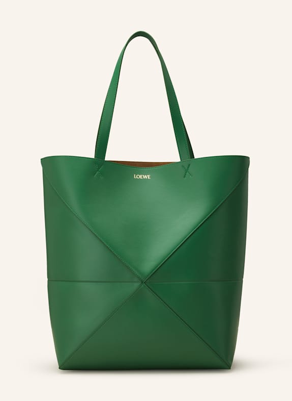 LOEWE Shopper PUZZLE TOTE LARGE GRÜN