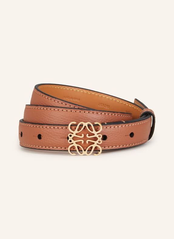 LOEWE Ledergürtel ANAGRAM BRAUN