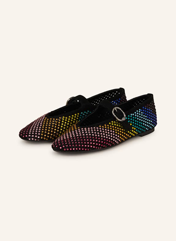 KURT GEIGER Mary-Jane-Ballerinas MAYFAIR mit Schmucksteinen SCHWARZ