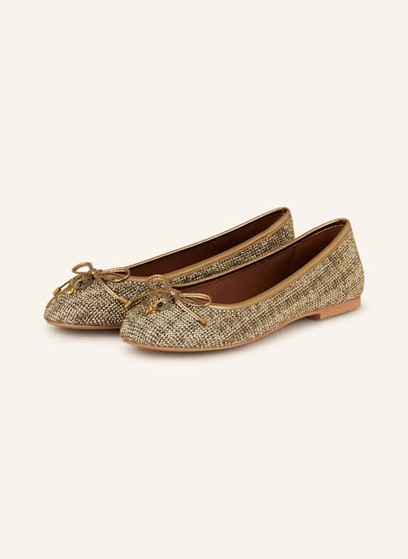 KURT GEIGER Ballerinas EAGLE mit Schmucksteinen BEIGE