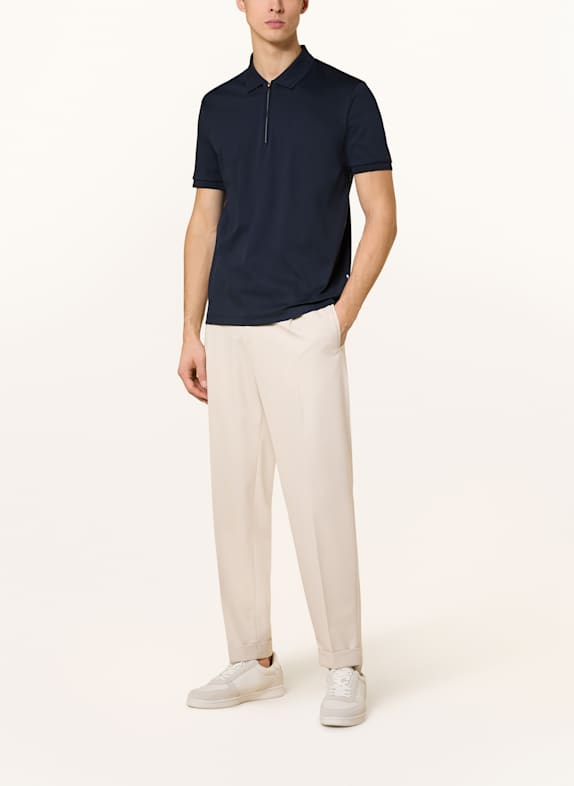 OLYMP Tricou polo din jersey, croială casual confortabilă ALBASTRU ÎNCHIS
