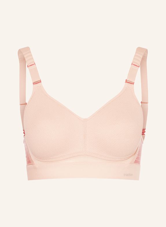 Triumph Sports bra TRIACTION HYBRID LITE with mesh SALMON