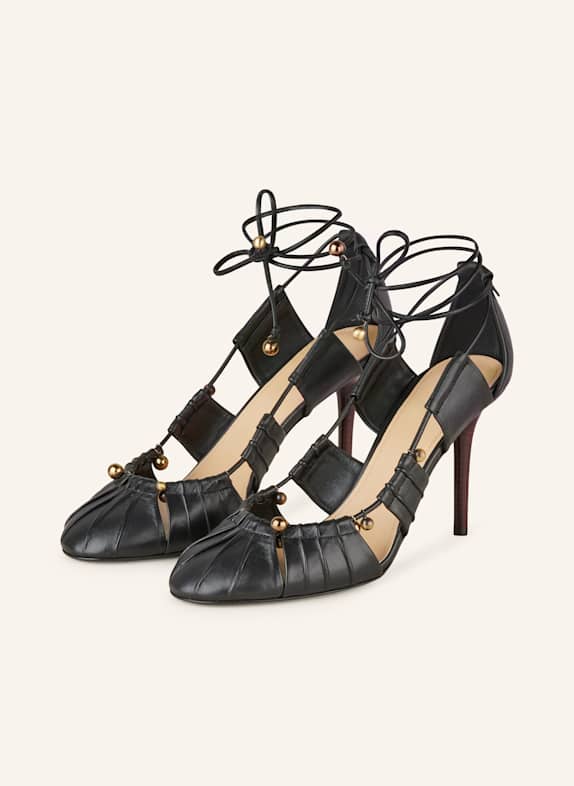 Chloé Pumps LUNA mit Cut-outs und Schmuckperlen SCHWARZ