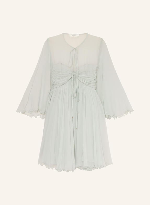 Chloé Seidenkleid mit 3/4-Arm 01N AIRY GREY