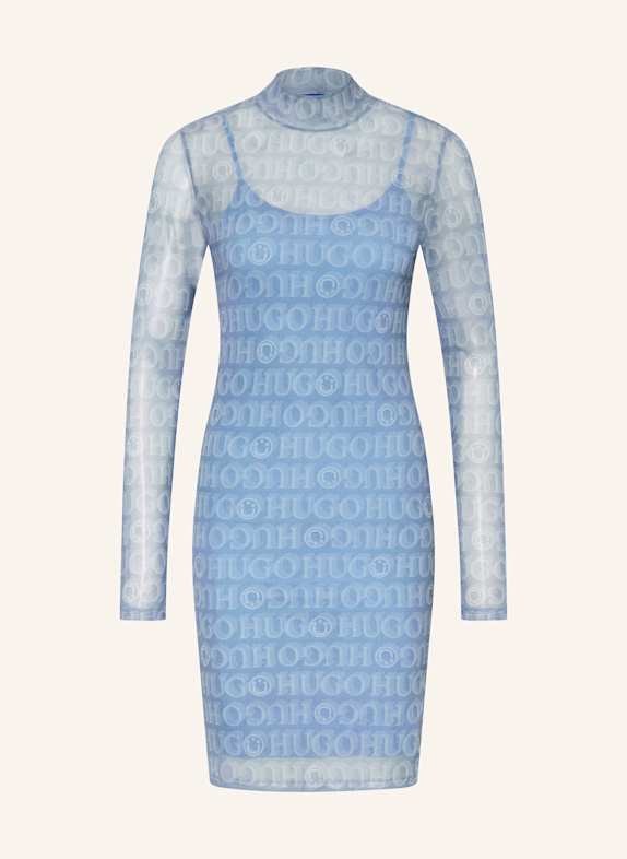 HUGO BLUE Mesh-Kleid NOELLA BLAUGRAU