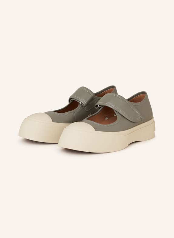 MARNI Plateau-Ballerinas TAUPE/ CREME