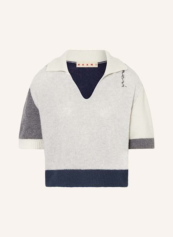 MARNI Cashmere-Pullover HELLGRAU/ GRAU/ DUNKELBLAU