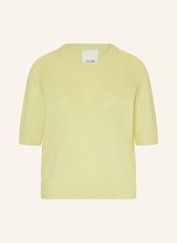 ALLUDE Cashmere-Pullover mit 3/4-Arm HELLGRÜN