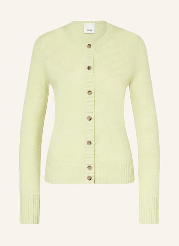 ALLUDE Strickjacke aus Cashmere HELLGRÜN