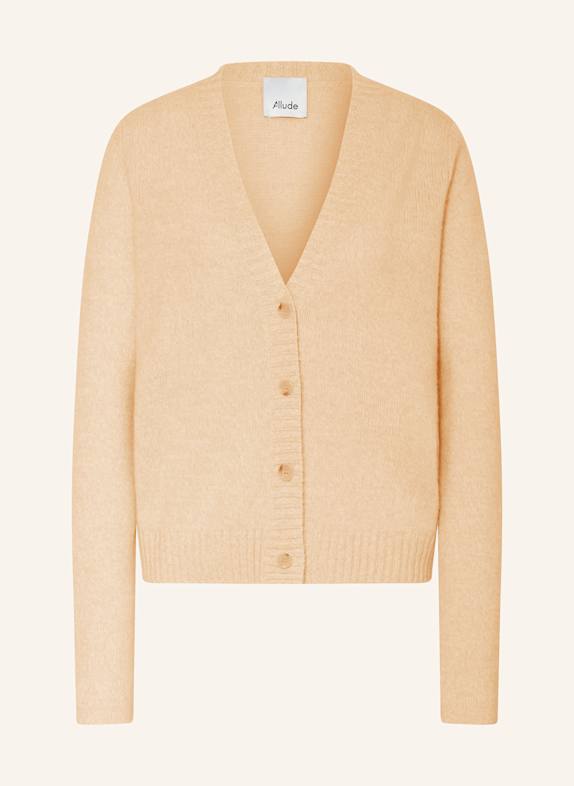 ALLUDE Strickjacke aus Cashmere HELLBRAUN
