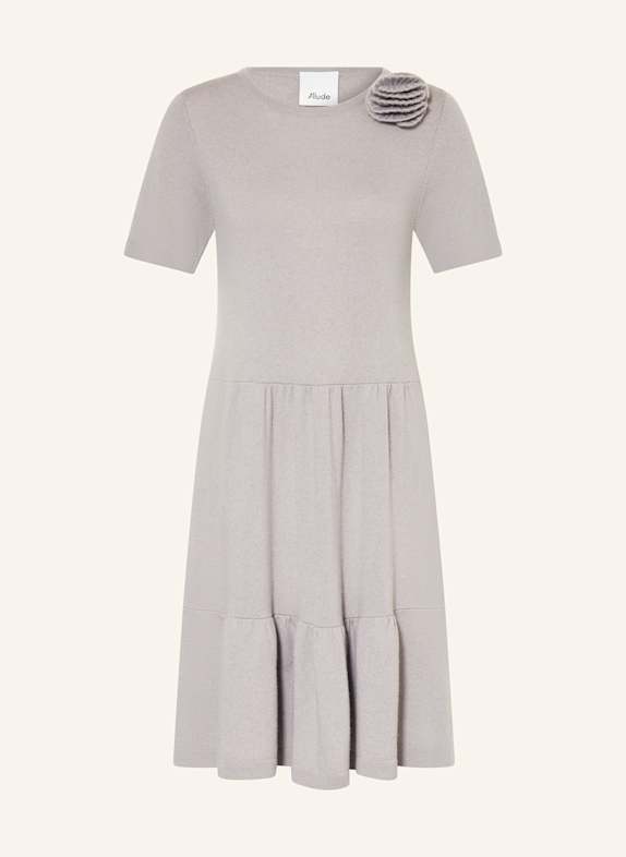 ALLUDE Strickkleid mit Cashmere HELLGRAU