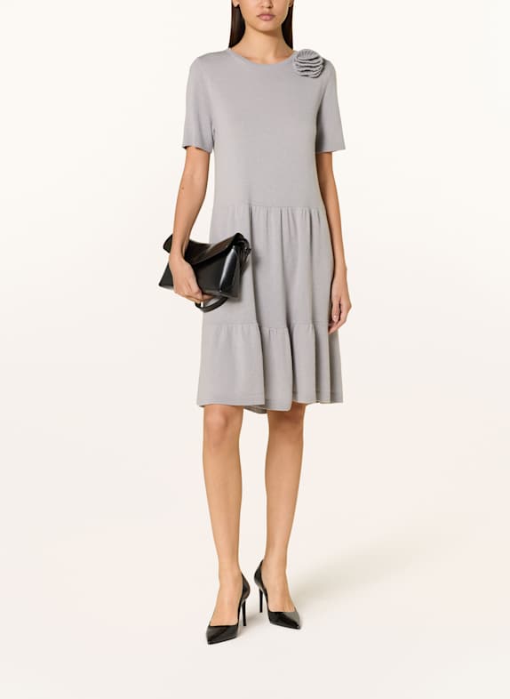 ALLUDE Strickkleid mit Cashmere HELLGRAU