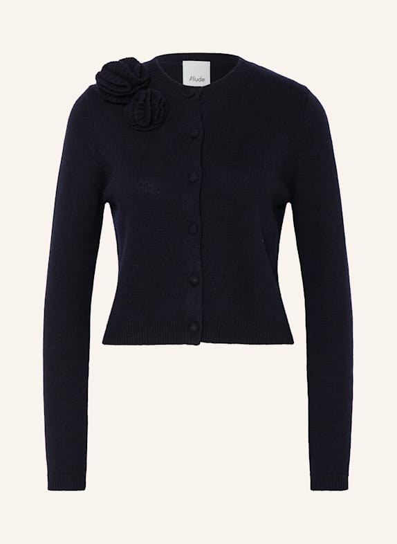 ALLUDE Strickjacke mit Cashmere DUNKELBLAU