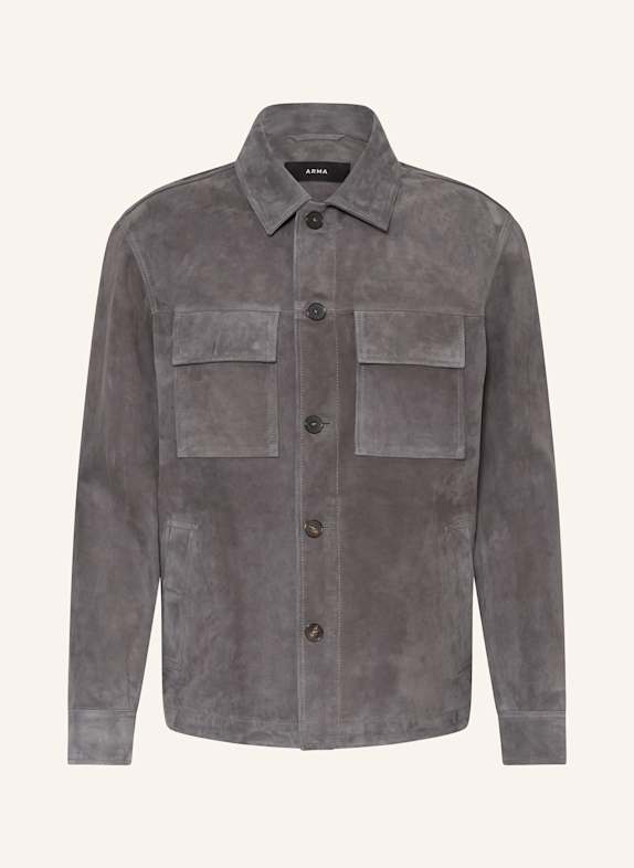 ARMA Leder-Overjacket MEX GRAU