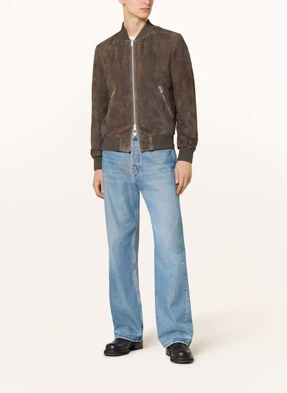 ARMA Leather bomber jacket DIDIER TAUPE