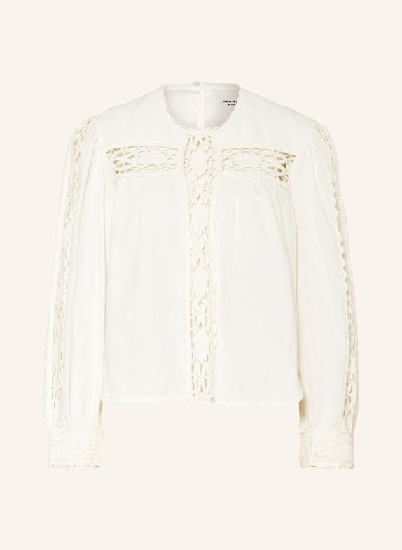 MARANT ÉTOILE Blusenshirt VALMIRA mit Leinen und Spitze ECRU