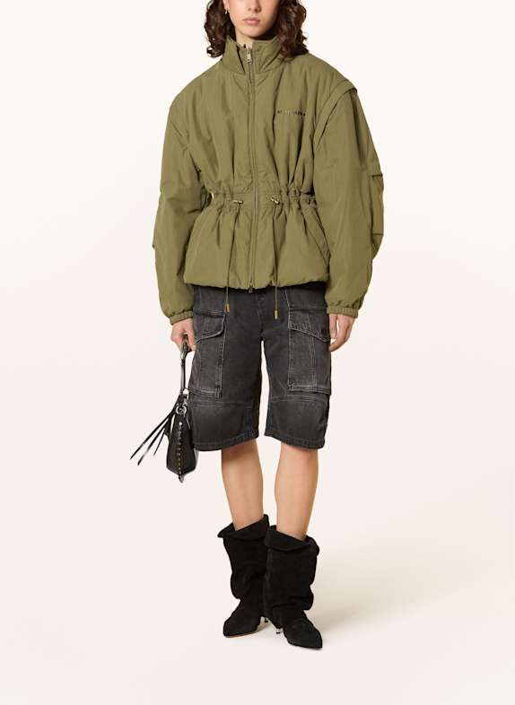 MARANT ÉTOILE Jacke DASTYNI mit abnehmbaren Ärmeln KHAKI