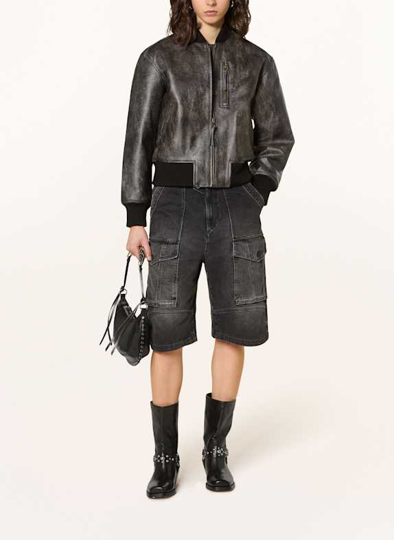 MARANT ÉTOILE Jacke CRISLEY in Lederoptik SCHWARZ