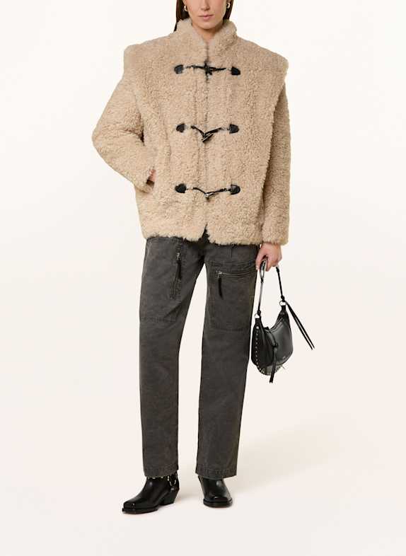 MARANT ÉTOILE Teddyfell-Jacke AVALIA ECRU