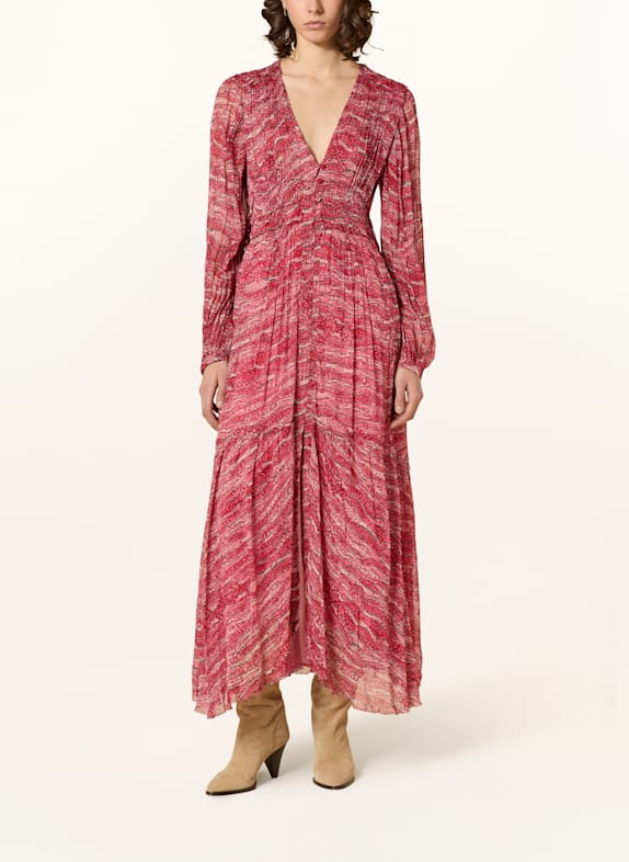 MARANT ÉTOILE Kleid AMARA ROT/ DUNKELGRAU/ WEISS