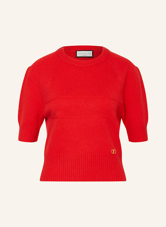 SEM PER LEI Strickshirt mit Cashmere ROT