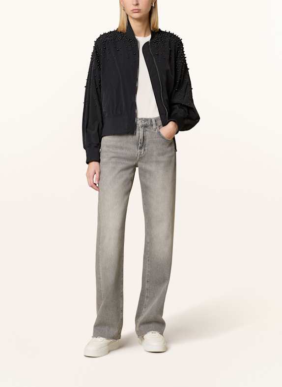 BLONDE No.8 Blouson SUSAN avec perles décoratives NOIR