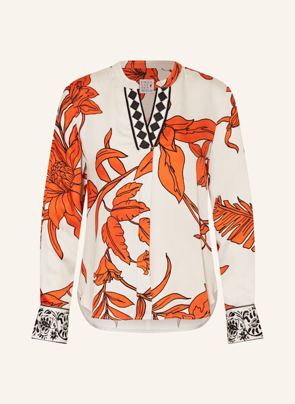 Emily VAN DEN BERGH Blusenshirt CREME/ ORANGE/ SCHWARZ