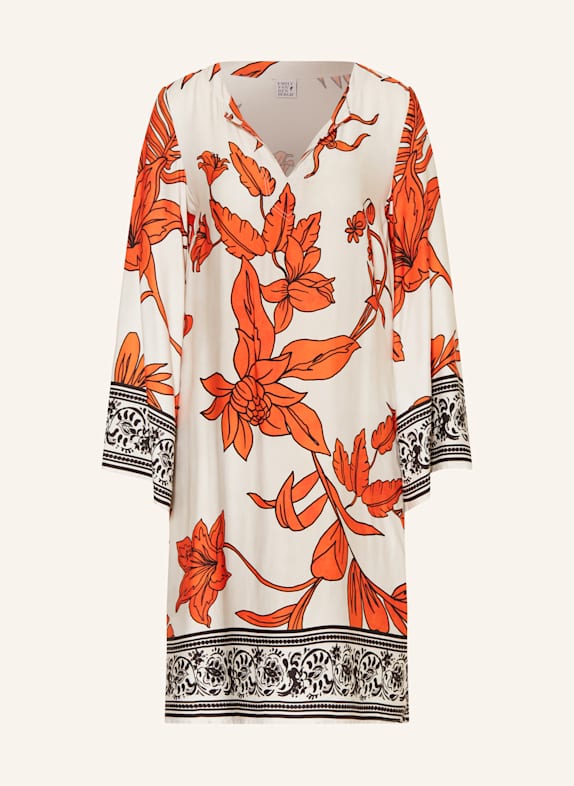 Emily VAN DEN BERGH Satinkleid CREME/ ORANGE