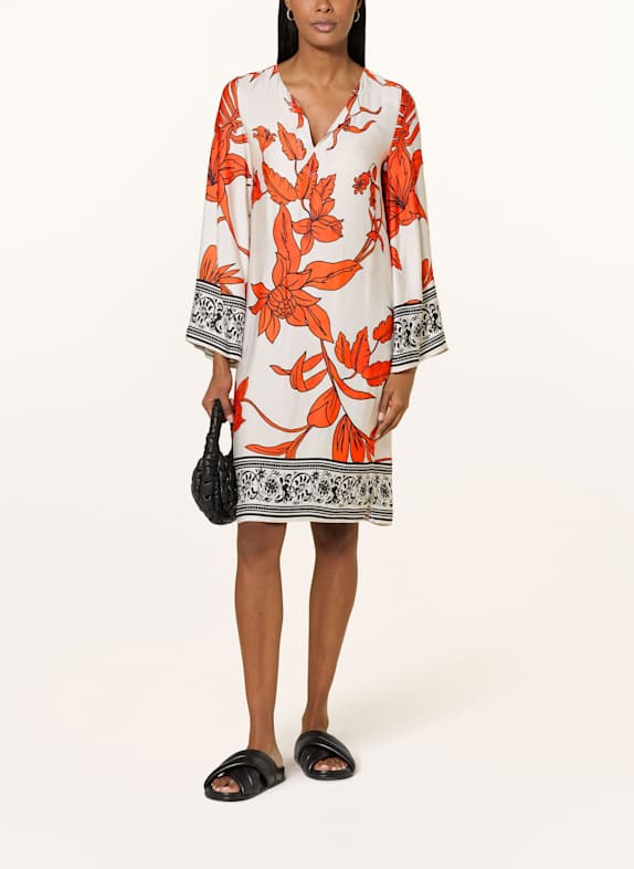 Emily VAN DEN BERGH Satinkleid CREME/ ORANGE