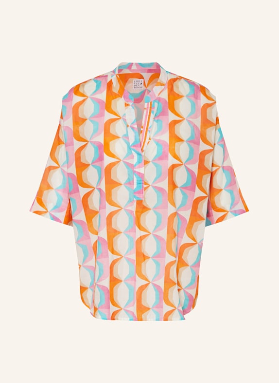 Emily VAN DEN BERGH Blusenshirt WEISS/ TÜRKIS/ ORANGE