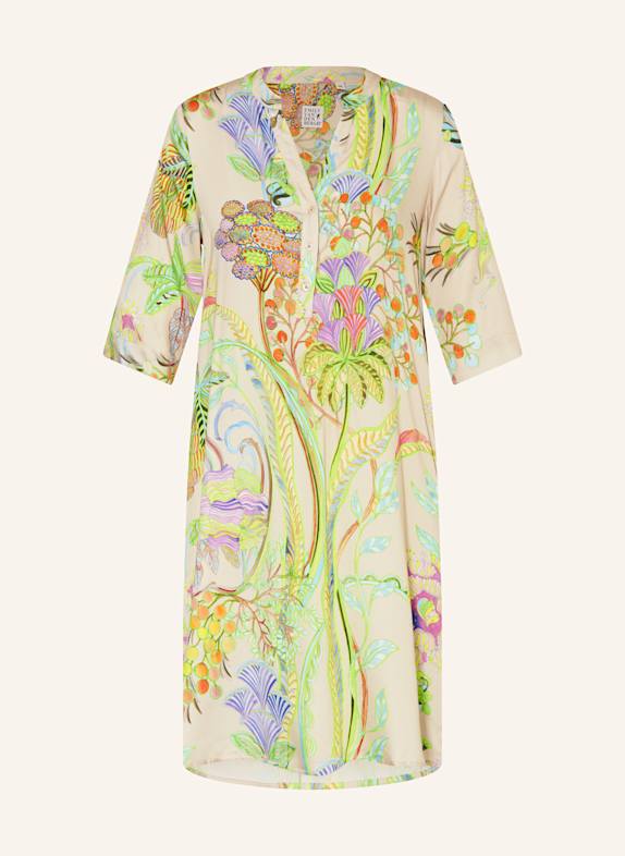 Emily VAN DEN BERGH Kleid mit 3/4-Arm BEIGE/ HELLGRÜN/ LILA