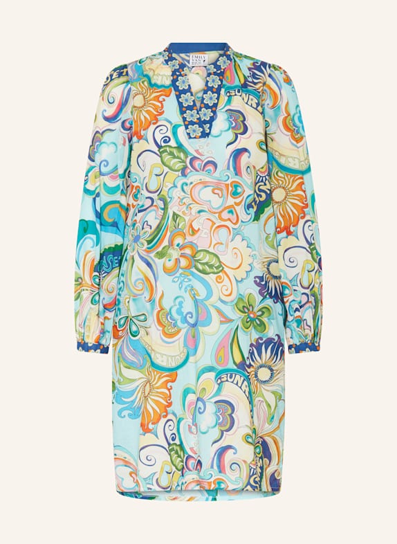Emily VAN DEN BERGH Kleid HELLBLAU/ HELLGRÜN/ ORANGE