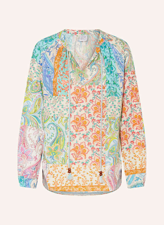 Emily VAN DEN BERGH Blusenshirt TÜRKIS/ ORANGE/ CREME
