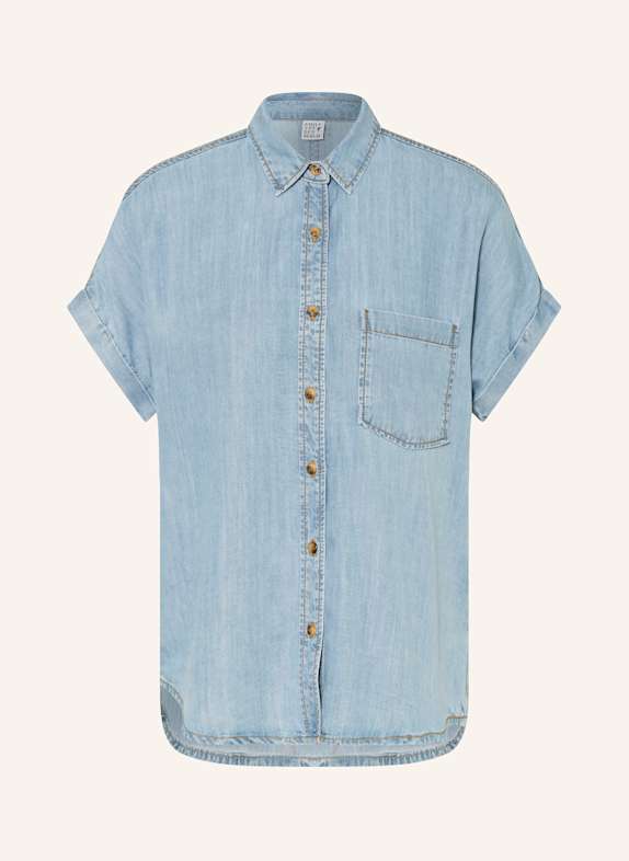 Emily VAN DEN BERGH Hemdbluse in Jeansoptik HELLBLAU