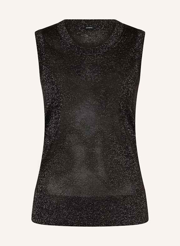 JOSEPH Stricktop mit Glitzergarn SCHWARZ/ SILBER