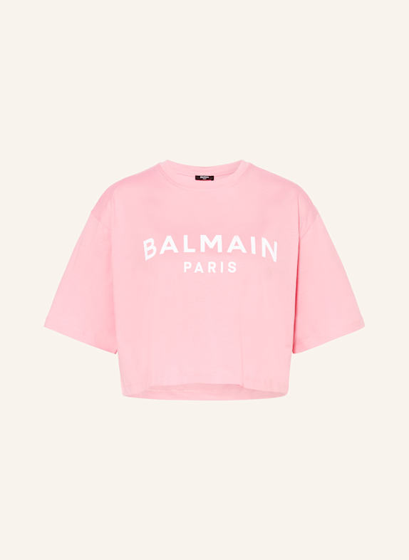 BALMAIN Cropped-Shirt ROSA/ WEISS