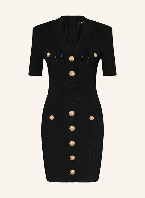 BALMAIN Strickkleid SCHWARZ