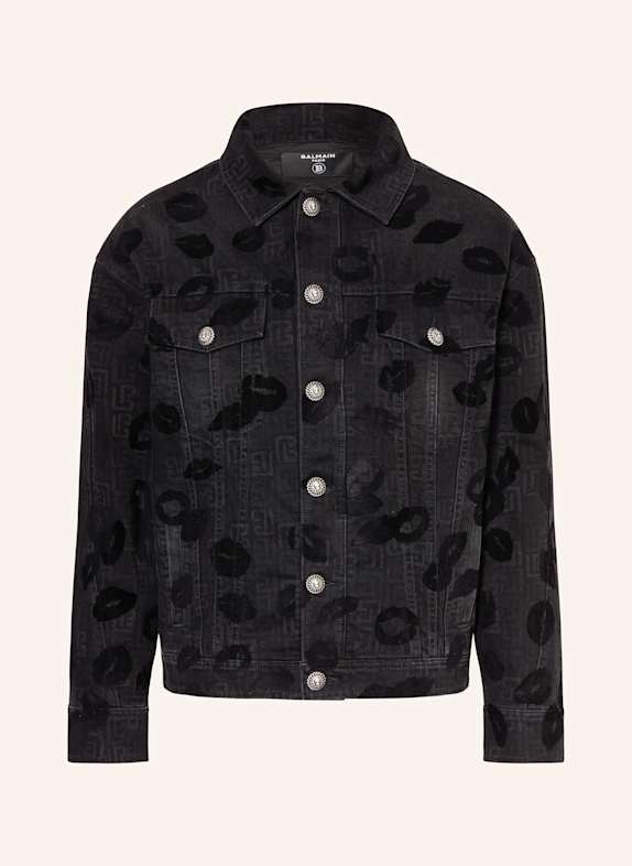 BALMAIN Jeansjacke SCHWARZ